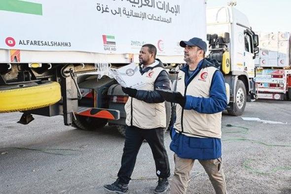 «الفارس الشهم 3» تقدم دعماً عاجلاً للنازحين وسط غزة