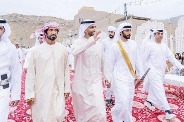 خالد بن سعود وسالم بن سلطان يحضران حفل زفاف سلطان ساعد الشحي برأس الخيمة