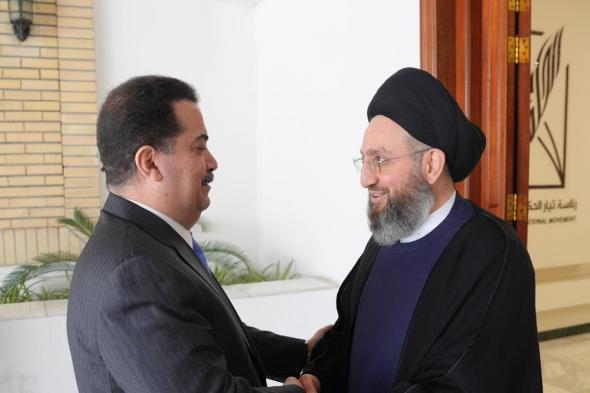 السوداني والحكيم يؤكدان ضرورة استكمال الاستحقاقات الدستورية وتشكيل حكومة ائتلافية