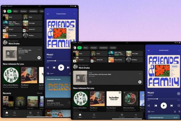تكنولوجيا: تطبيق سبوتيفاي يعيد تصميم تطبيق الأجهزة اللوحية مع واجهة جديدة وتحسينات كبيرة