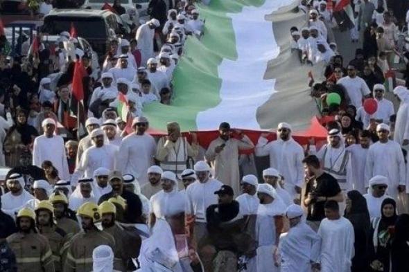 تنظيم مسيرة العَلمْ ضمن فعالية "فخورين بالإمارات" في أم القيوين