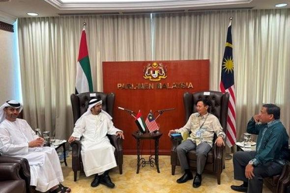 علي النعيمي ورئيس لجنة الأمن بالبرلمان الماليزي يبحثان تعزيز التعاون