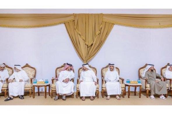 عبدالله بن سالم القاسمي يتقبل التعازي في وفاة محمد بن سالم بن سلطان القاسمي