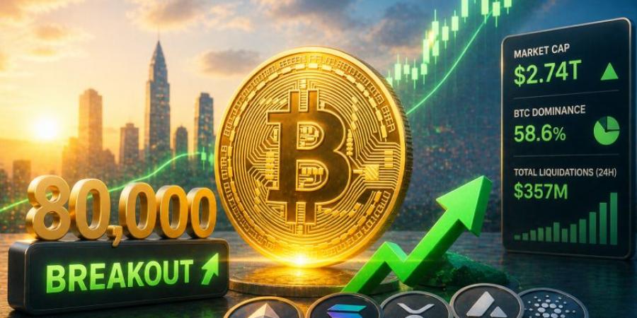 سعر البيتكوين يختبر مستوى 80 ألف دولار لأول مرة منذ يناير… هل يستمر الصعود؟